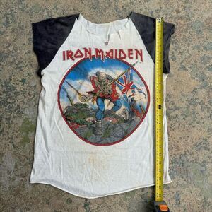 RARE 1983 Iron Maiden World Piece Thrashed Vintage Band Shirt